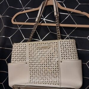 Dana Buchman Cream Cut-Out Shoulder Bag